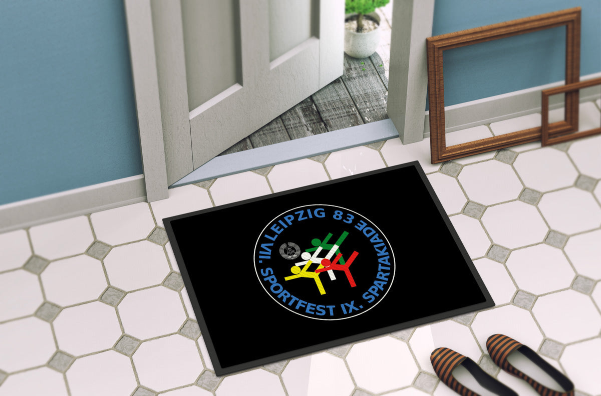 DDR Ostalgie Fussmatte / Abtreter • SPARTAKIADE LEIPZIG - TRANSPARENT