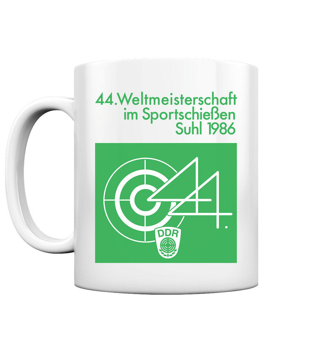 DDR Ostalgie Tasse • WELTMEISTERSCHAFT SPORTSCHIESSEN SUHL 1986
