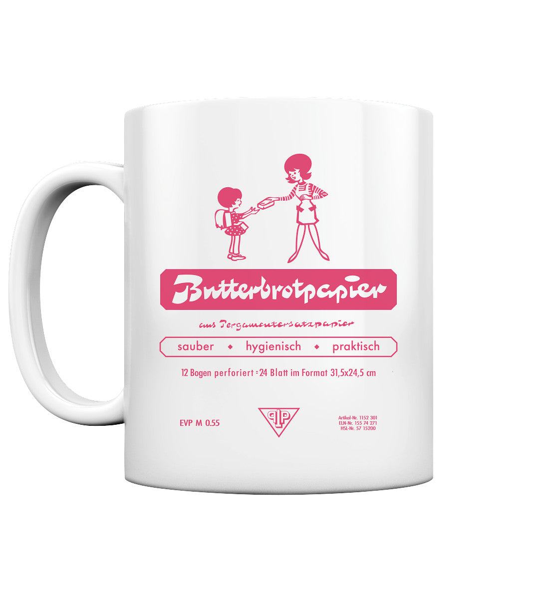 DDR Ostalgie Tasse • DDR-BUTTERBROTPAPIER