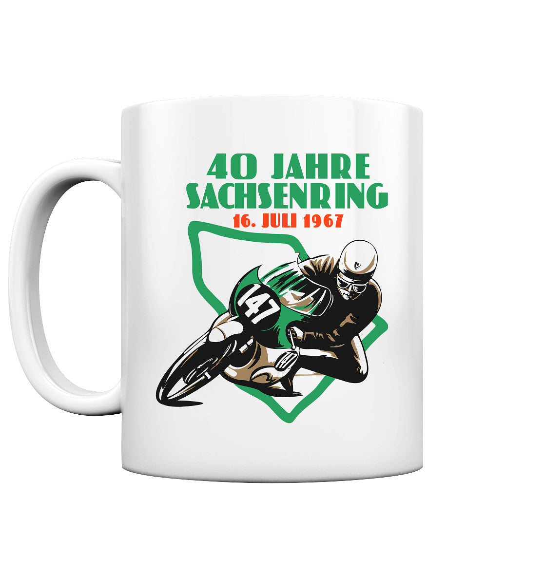 DDR Ostalgie Tasse • 40 JAHRE SACHSENRING 1967
