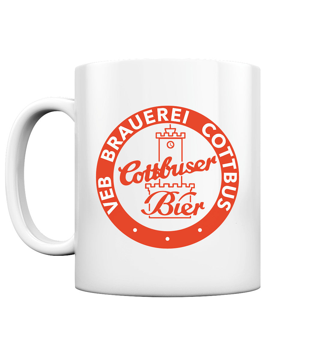 DDR Ostalgie Tasse • VEB BRAUEREI COTTBUS