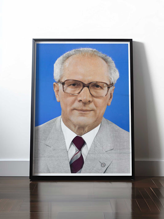 Historisches DDR Poster (A4 | A3 | A2 | A1) • AMTSSTUBENBILD ERICH HONECKER