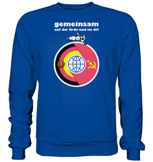 DDR Ostalgie Pullover Unisex • GEMEINSAM AUF DER ERDE UND IM ALL