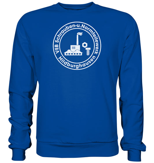 DDR Ostalgie Pullover Unisex • VEB SCHRAUBEN- U. NORMTEILE HILDBURGHAUSEN