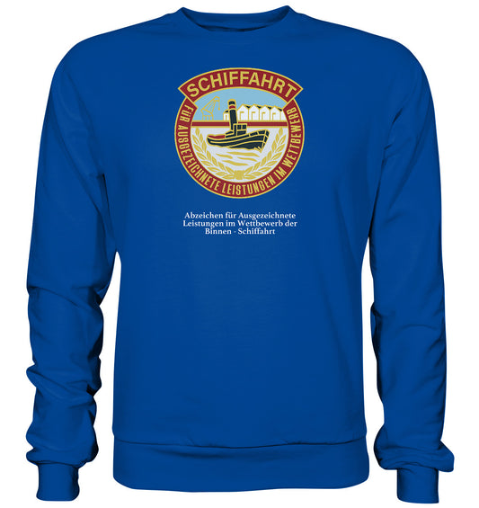 DDR Ostalgie Pullover Unisex • BINNEN-SCHIFFAHRT - ABZEICHEN FÜR AUSGEZEICHNETE LEISTUNGEN