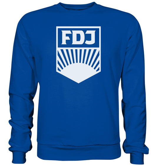 DDR Ostalgie Pullover Unisex • FDJ FREIE DEUTSCHE JUGEND - hell