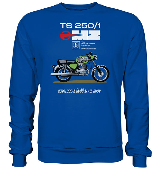 DDR Ostalgie Pullover Unisex • MZ TS 250 GRÜN (ORIGINAL DDR-PLAKAT)