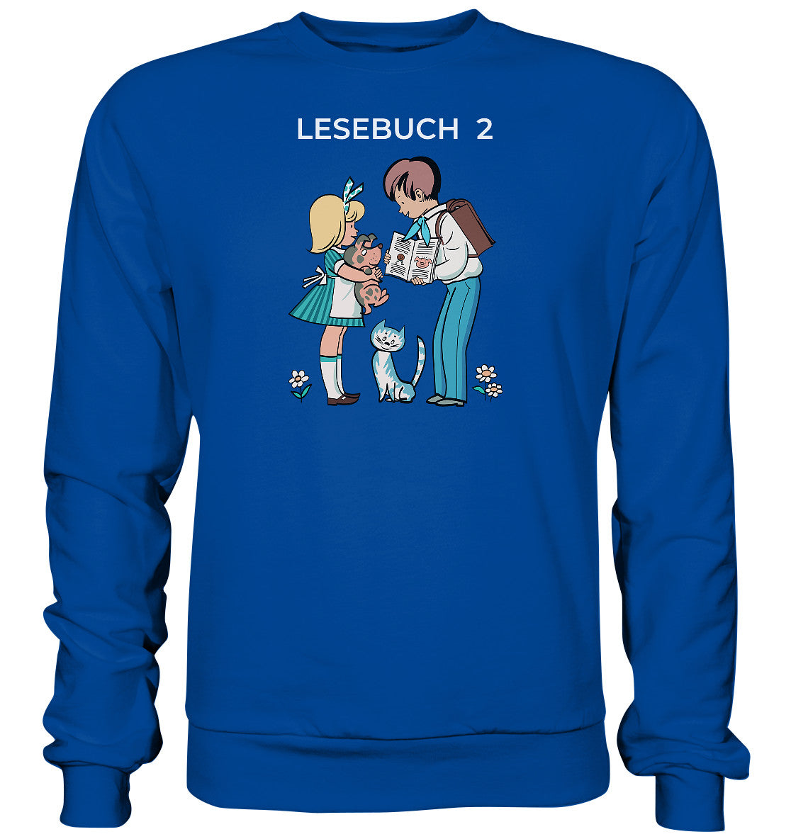 DDR Ostalgie Pullover Unisex • LESEBUCH 2. KLASSE DDR