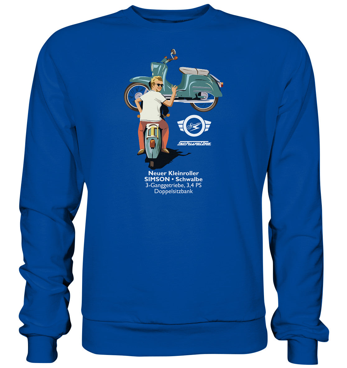 DDR Ostalgie Pullover Unisex • SIMSON SCHWALBE - ORIGINAL WERBUNG 1964 - PLAKAT