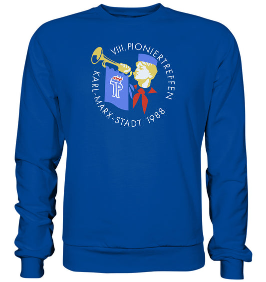 DDR Ostalgie Pullover Unisex • 8. PIONIERTREFFEN KARL-MARX-STADT - dunkel