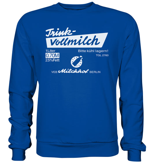 DDR Ostalgie Pullover Unisex • TRINK-VOLLMILCH - dunkel