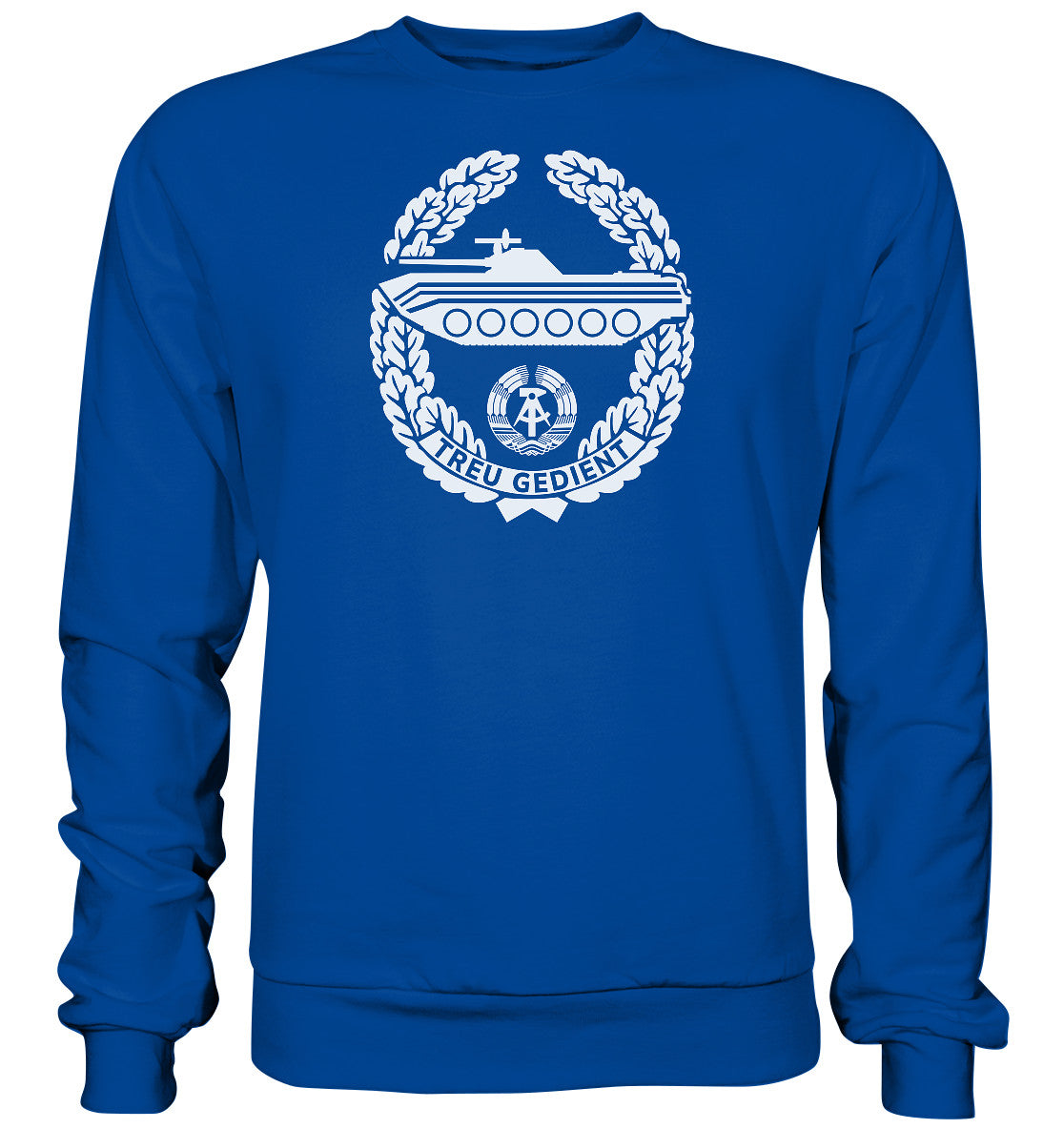 DDR Ostalgie Pullover Unisex • NVA-ORDEN - TREU GEDIENT - MOT. SCHÜTZENTRUPPEN -