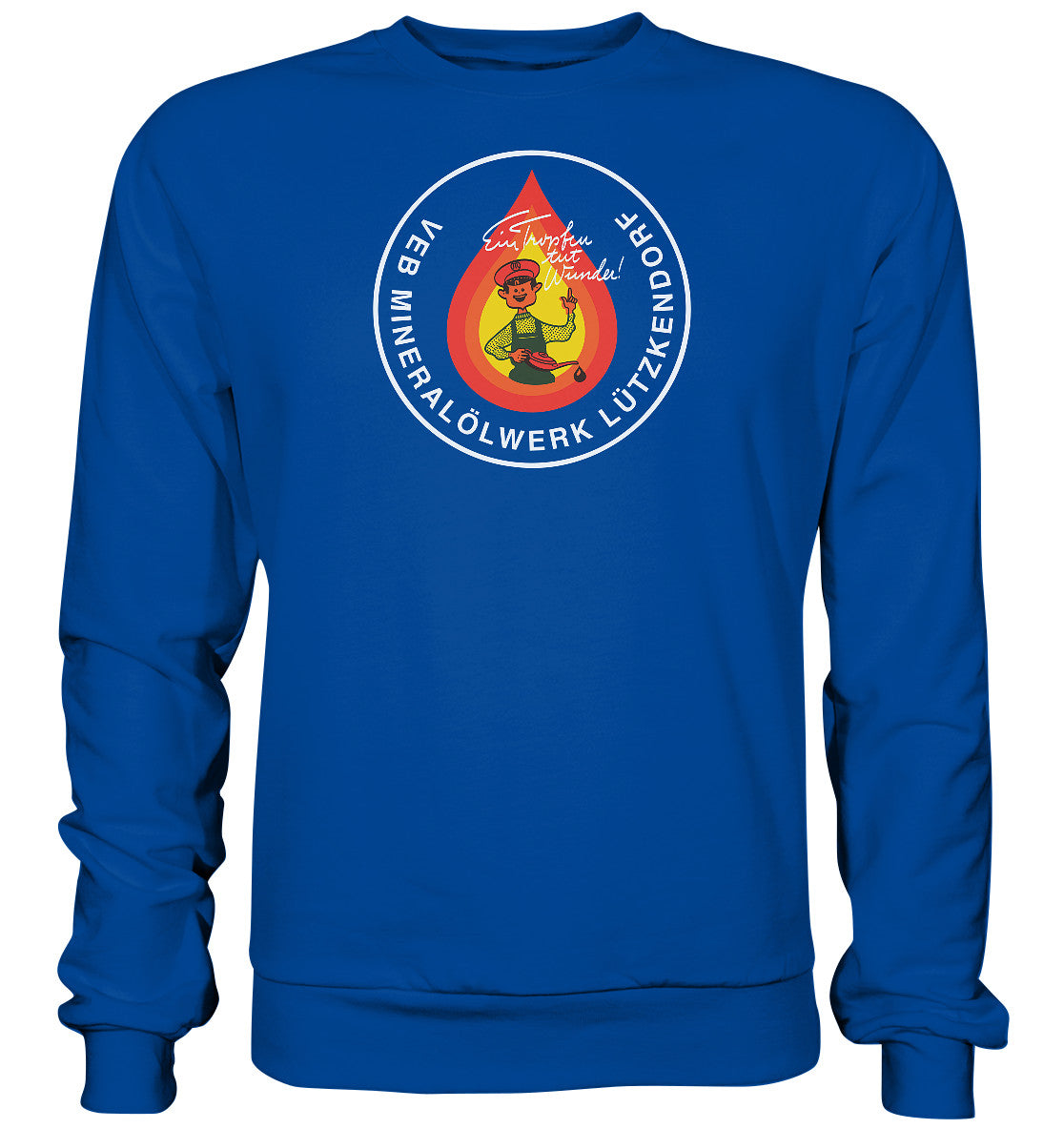 DDR Ostalgie Pullover Unisex • VEB MINERALÖLWERK LÜTZKENDORF
