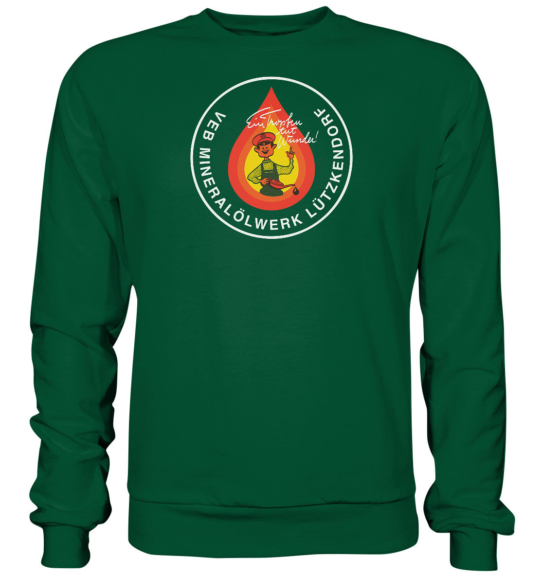 DDR Ostalgie Pullover Unisex • VEB MINERALÖLWERK LÜTZKENDORF