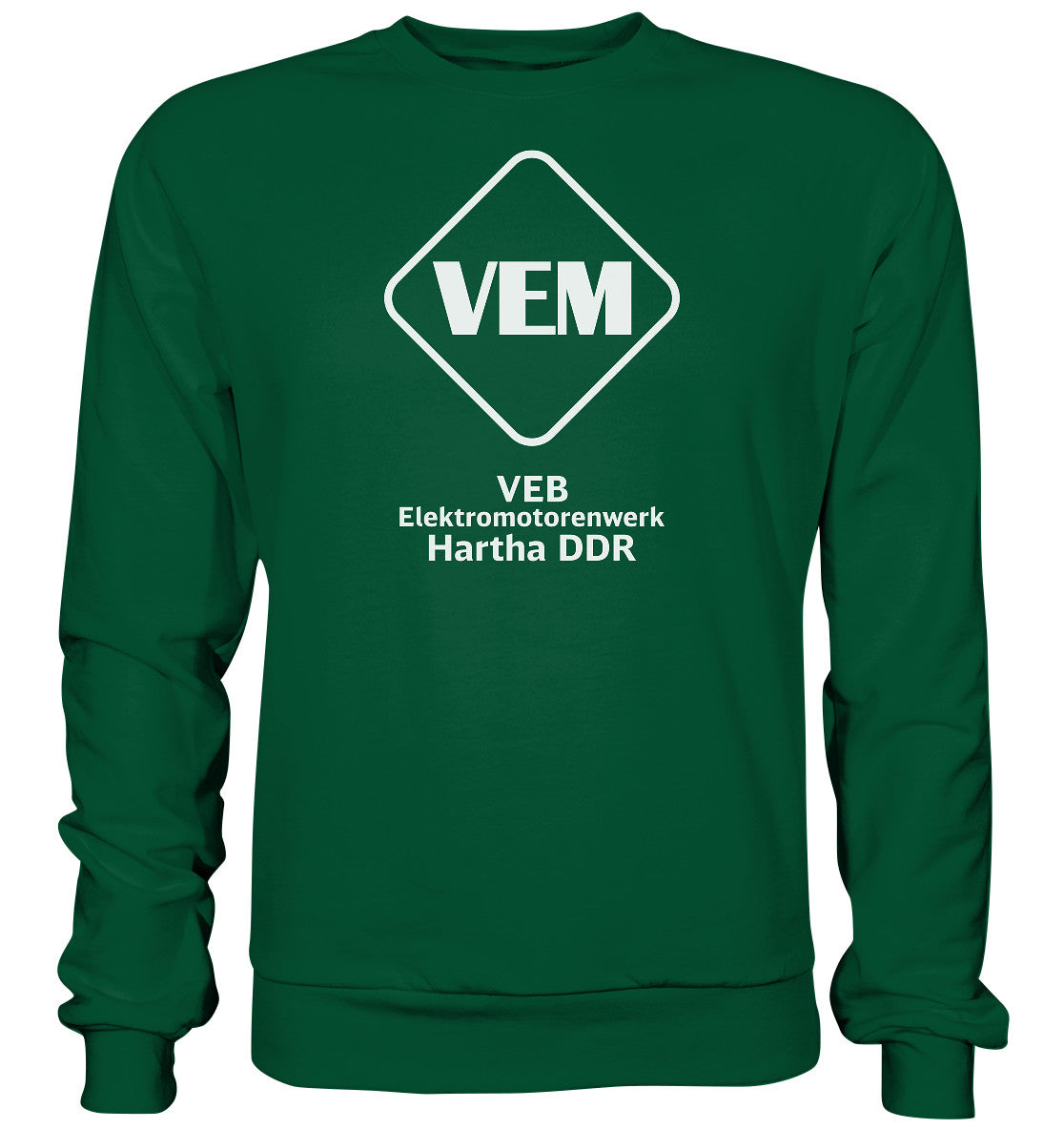 DDR Ostalgie Pullover Unisex • VEB ELEKTROMOTORENWERK HARTHA DDR