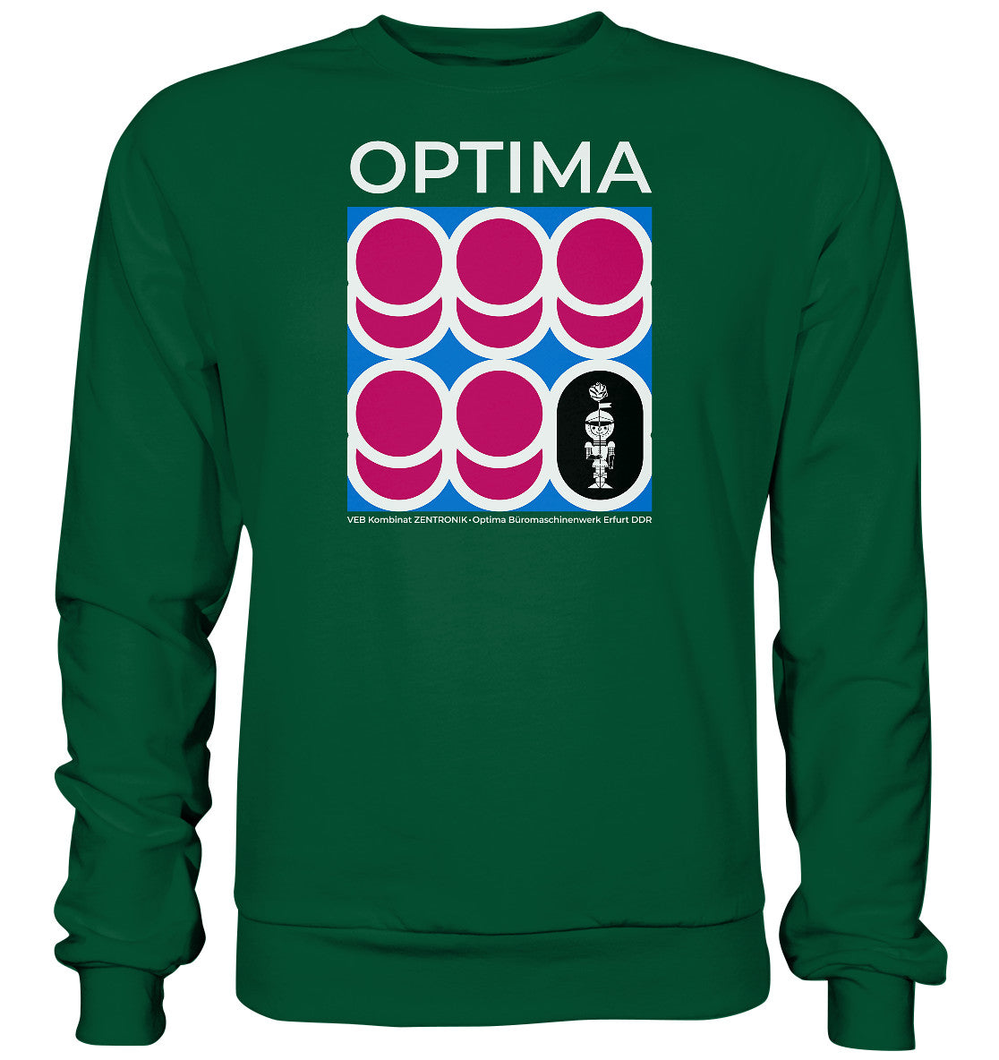 DDR Ostalgie Pullover Unisex • OPTIMA KOMBINAT ZENTRONIK ERFURT