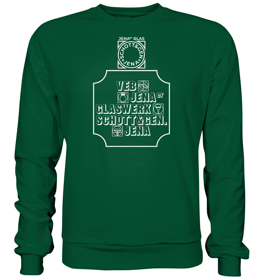 DDR Ostalgie Pullover Unisex • VEB JENAER GLASWERK