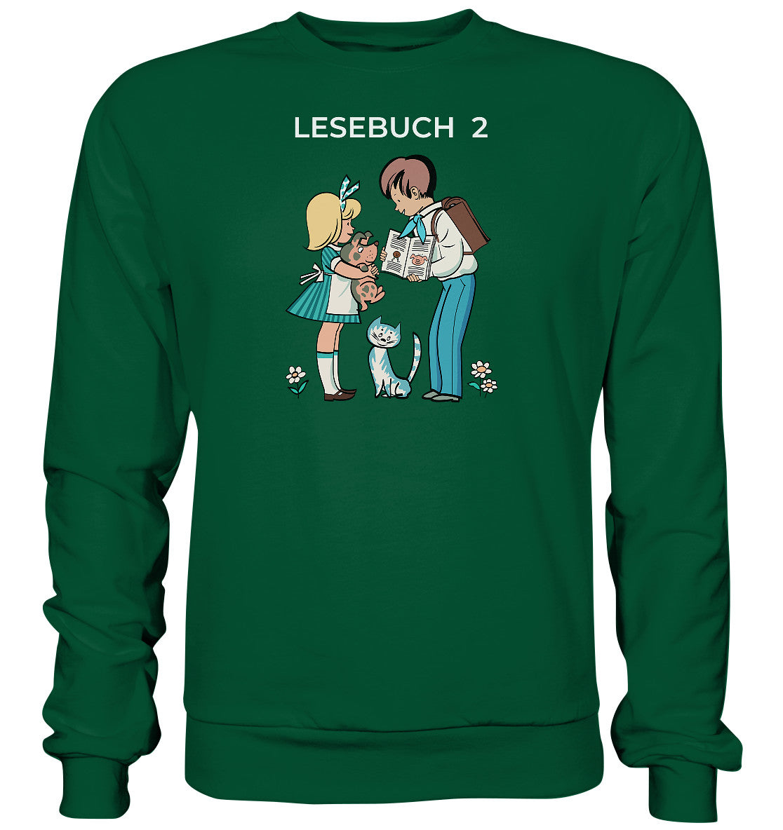 DDR Ostalgie Pullover Unisex • LESEBUCH 2. KLASSE DDR