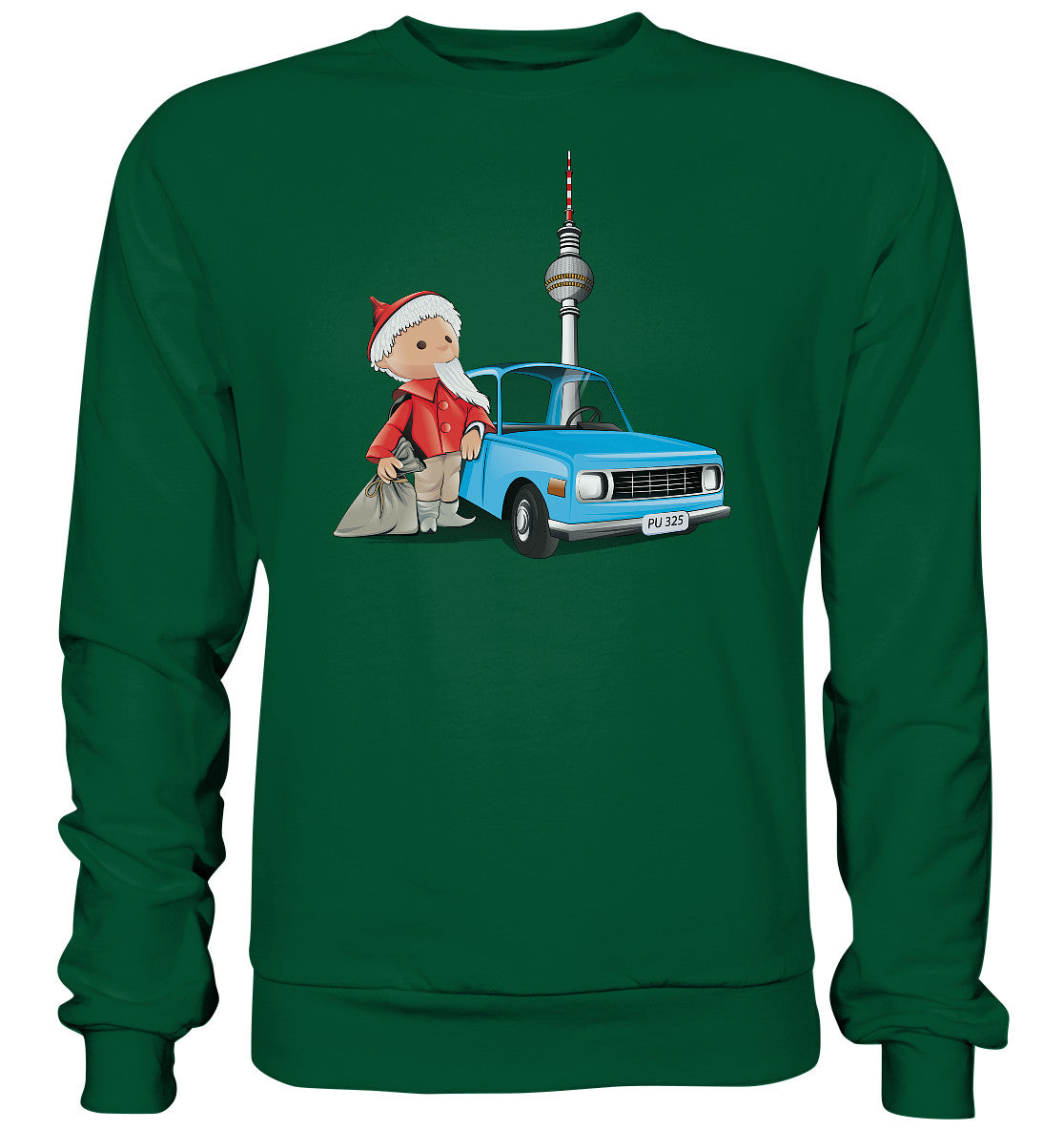 DDR Ostalgie Pullover Unisex • UNSER SANDMÄNNCHEN - MIT WARTBURG IN BERLIN (PU-325)
