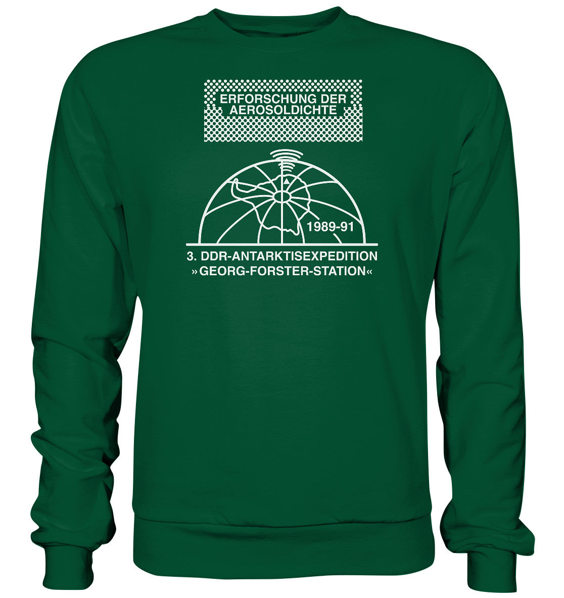 DDR Ostalgie Pullover Unisex • ANTARKTISEXPEDITION, ERFORSCHUNG DER AEROSOLDICHTE