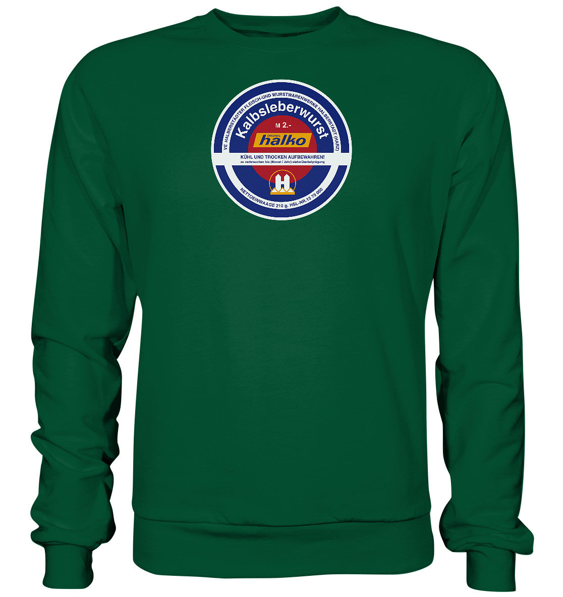 DDR Ostalgie Pullover Unisex • HALBERSTÄDTER WURSTWAREN - KALBSLEBERWURST
