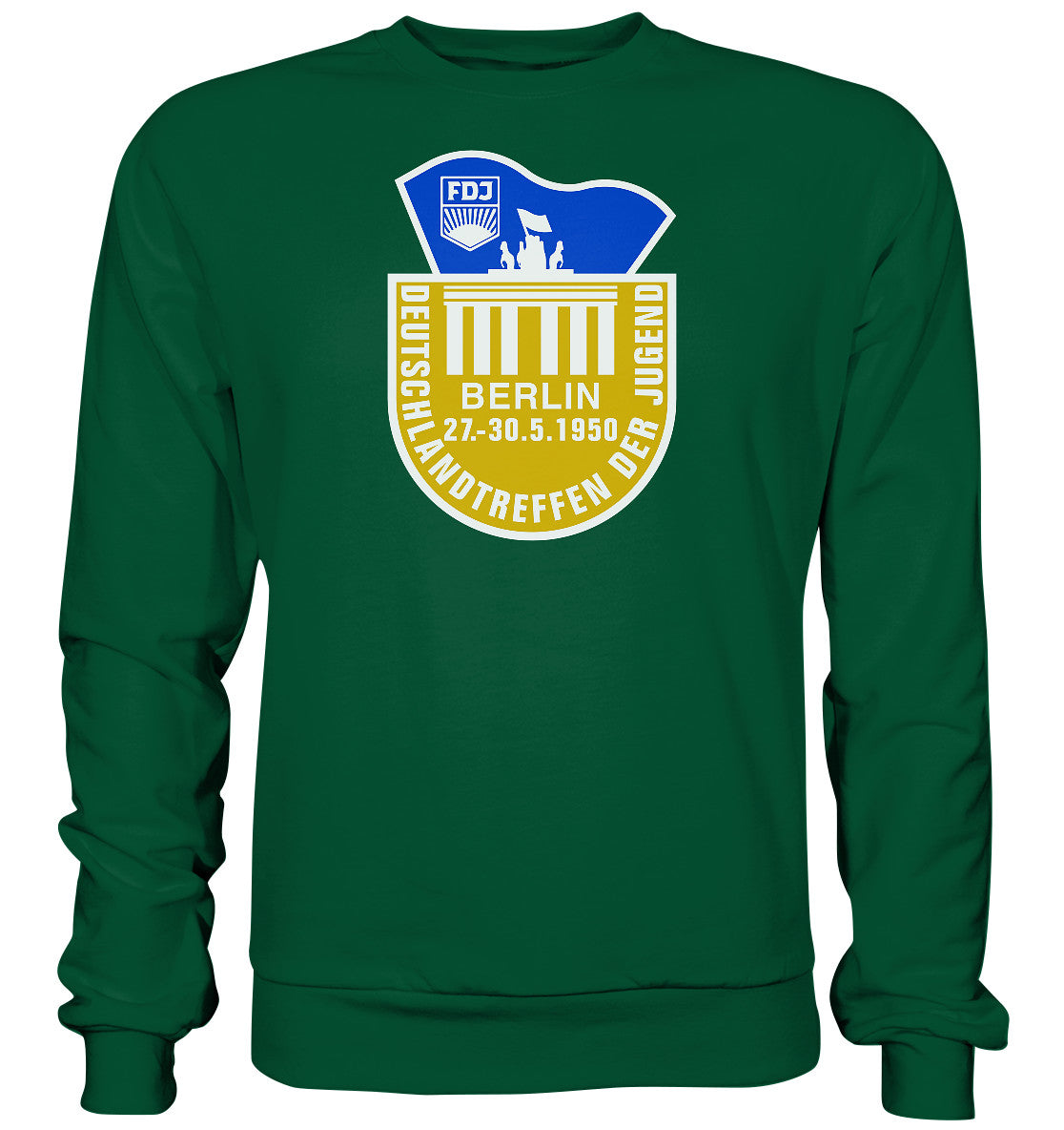 DDR Ostalgie Pullover Unisex • FDJ DEUTSCHLANDTREFFEN DER JUGEND - BERLIN 1950