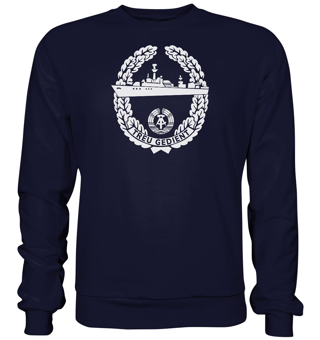 DDR Ostalgie Pullover Unisex • NVA-ORDEN - TREU GEDIENT - MARINE, SEESTREITKRÄFTE