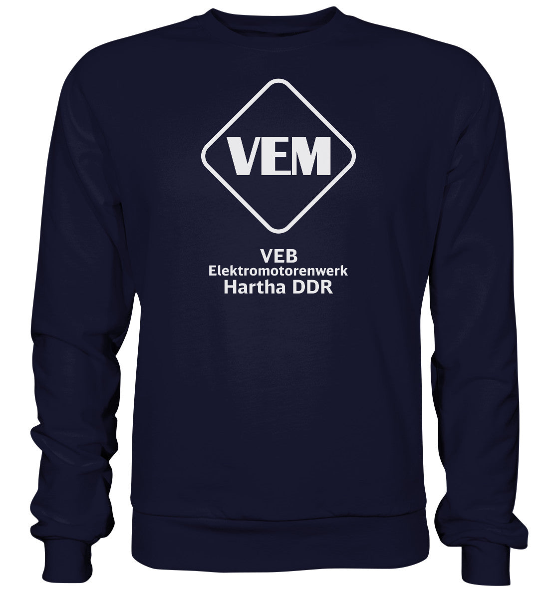 DDR Ostalgie Pullover Unisex • VEB ELEKTROMOTORENWERK HARTHA DDR