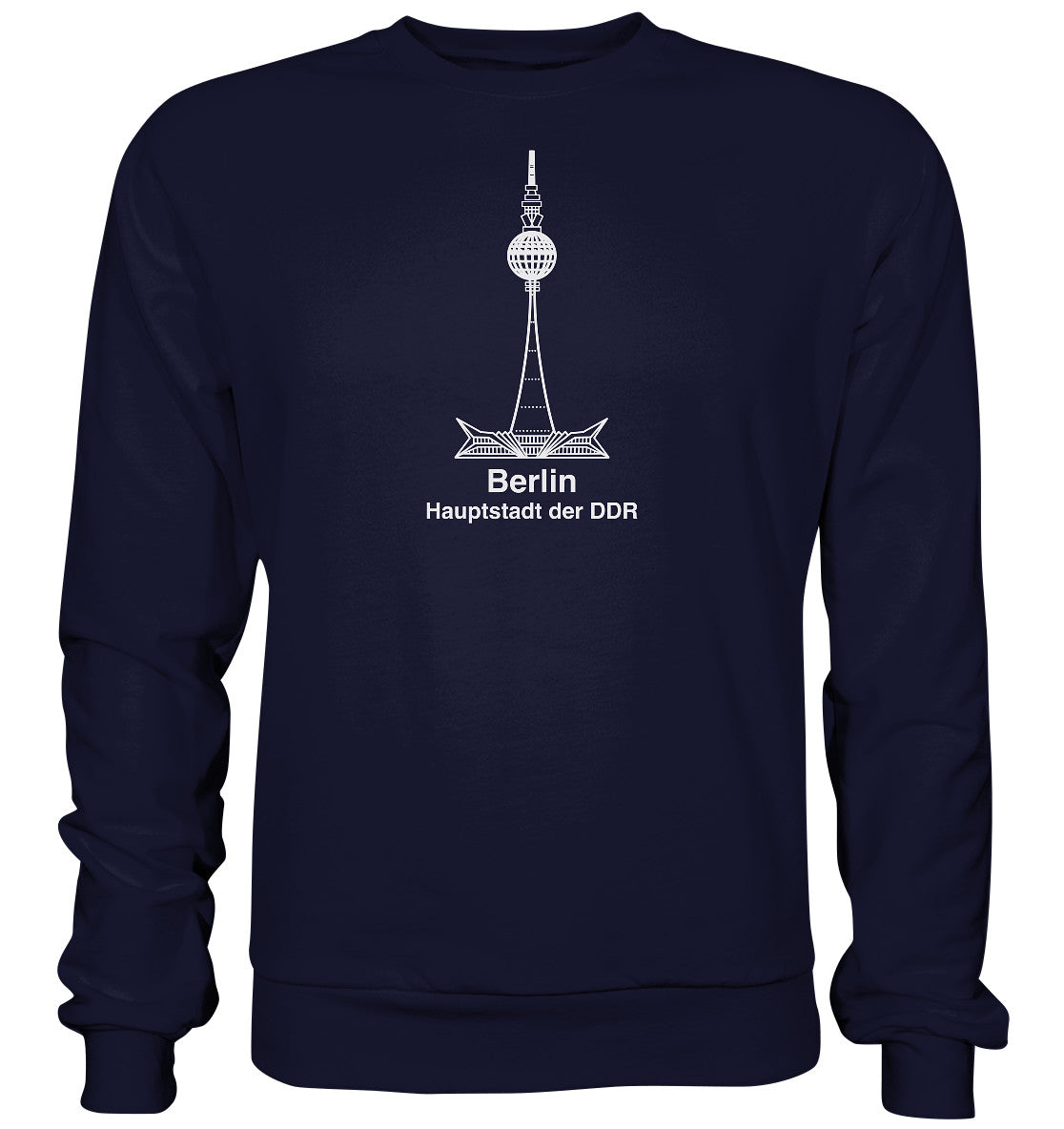DDR Ostalgie Pullover Unisex • BERLIN - FERNSEHTURM - ORIGINAL WIMPEL