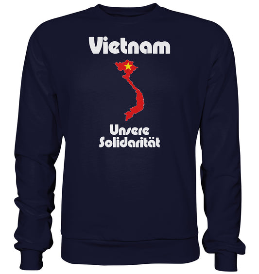 DDR Ostalgie Pullover Unisex • SOLIDARITÄT MIT VIETNAM
