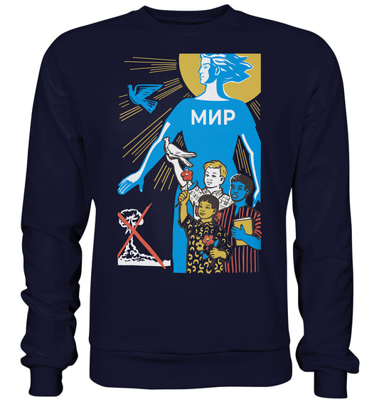 DDR Ostalgie Pullover Unisex • MIR - FRIEDEN (ORIGINAL-PLAKAT)