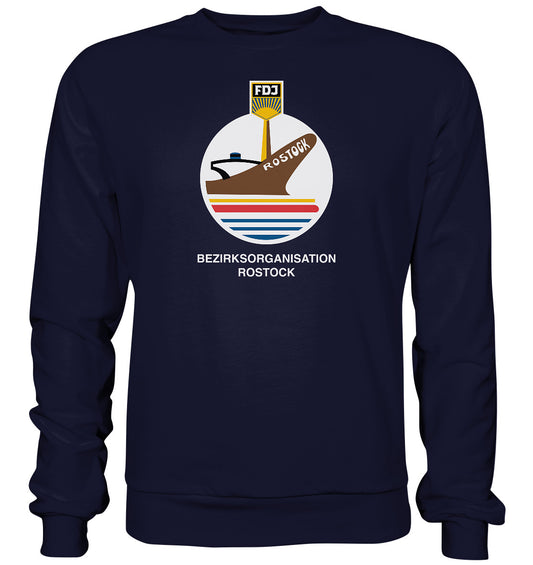 DDR Ostalgie Pullover Unisex • FDJ BEZIRKSORGANISATION ROSTOCK