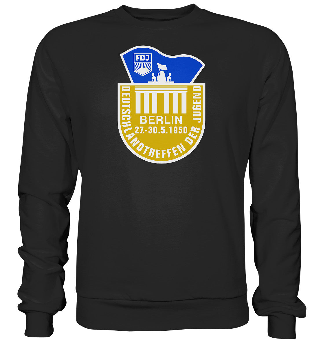 DDR Ostalgie Pullover Unisex • FDJ DEUTSCHLANDTREFFEN DER JUGEND - BERLIN 1950