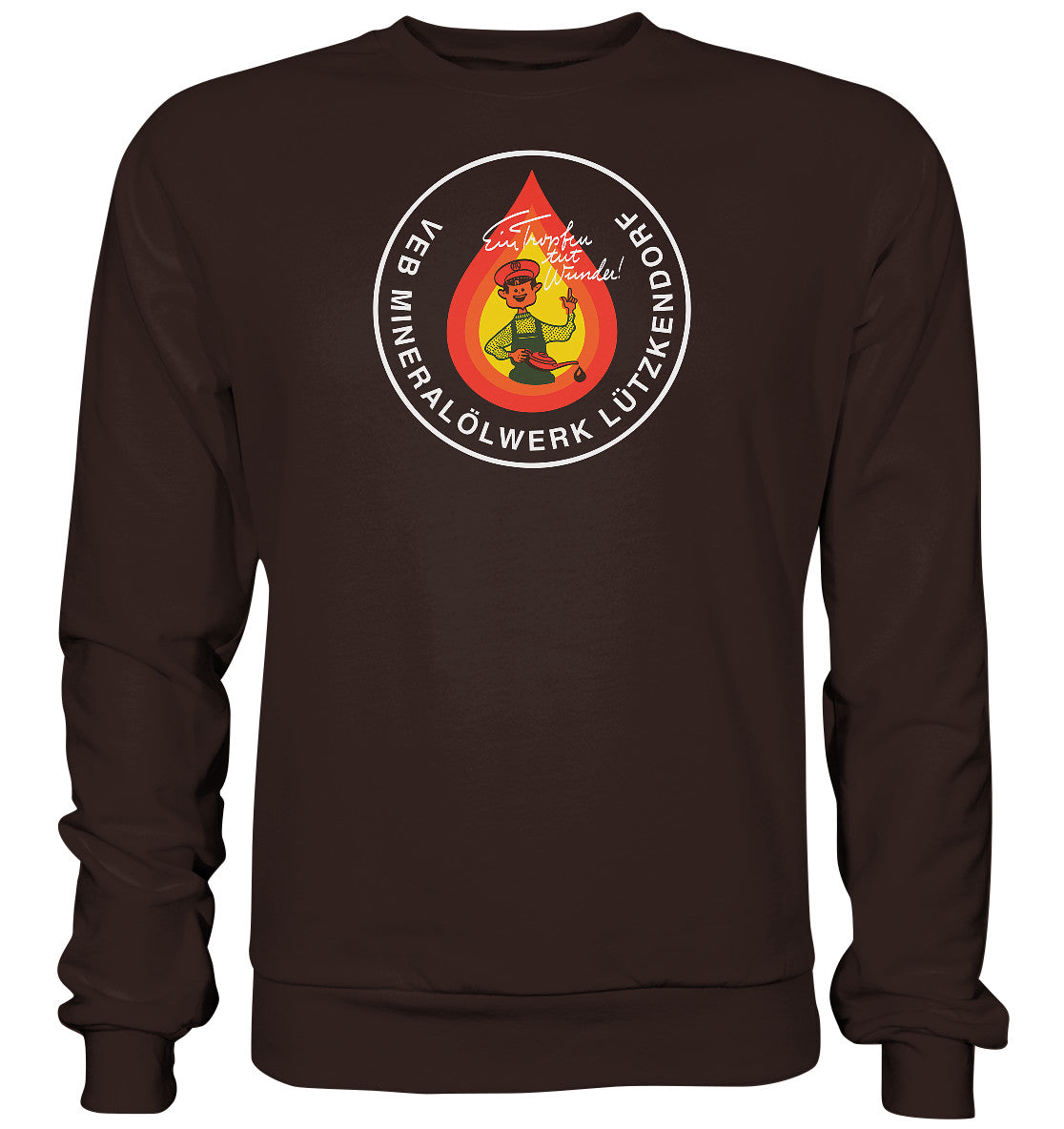 DDR Ostalgie Pullover Unisex • VEB MINERALÖLWERK LÜTZKENDORF