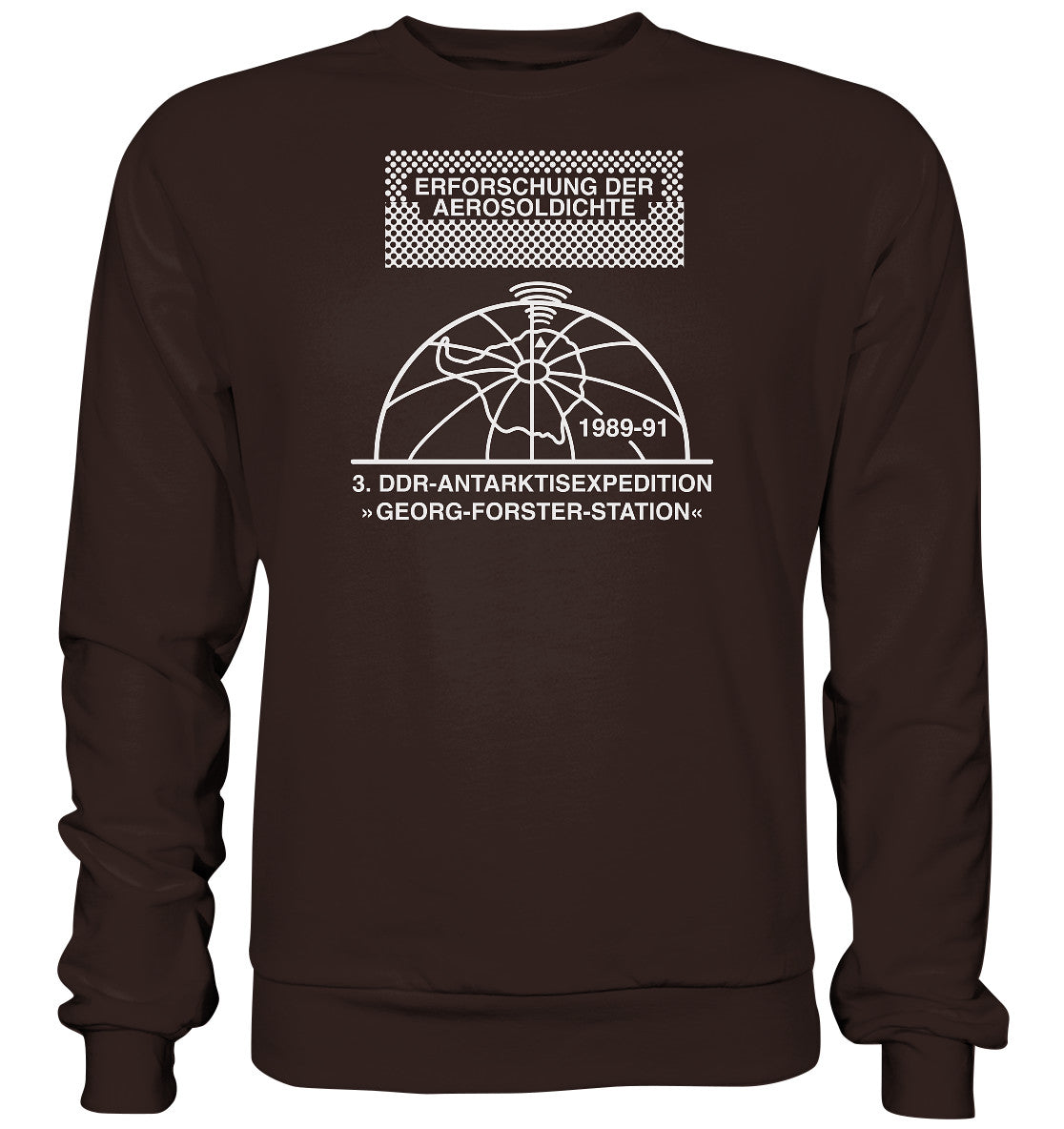 DDR Ostalgie Pullover Unisex • ANTARKTISEXPEDITION, ERFORSCHUNG DER AEROSOLDICHTE