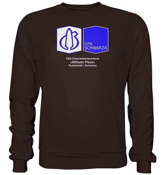 DDR Ostalgie Pullover Unisex • VEB CHEMIEFASERKOMBINAT RUDOLSTADT-SCHWARZA