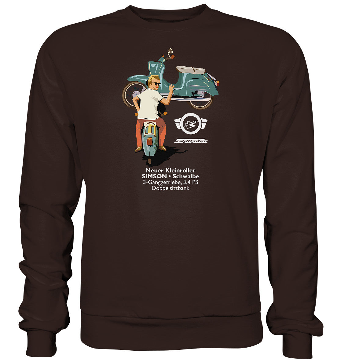 DDR Ostalgie Pullover Unisex • SIMSON SCHWALBE - ORIGINAL WERBUNG 1964 - PLAKAT