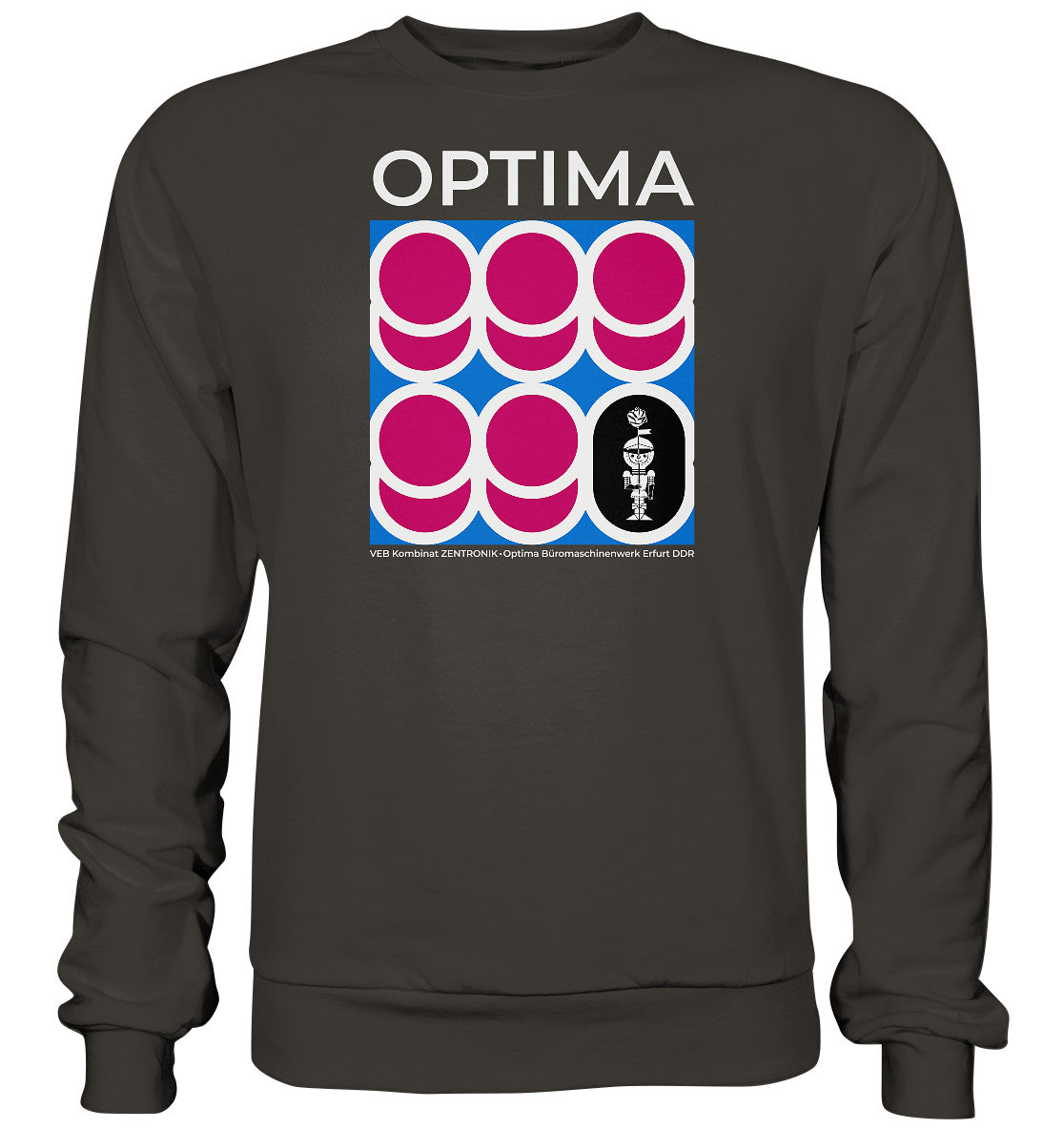DDR Ostalgie Pullover Unisex • OPTIMA KOMBINAT ZENTRONIK ERFURT