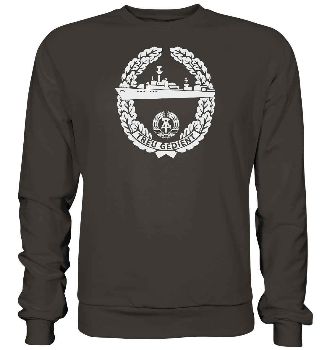 DDR Ostalgie Pullover Unisex • NVA-ORDEN - TREU GEDIENT - MARINE, SEESTREITKRÄFTE