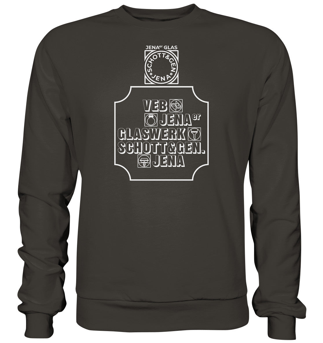 DDR Ostalgie Pullover Unisex • VEB JENAER GLASWERK
