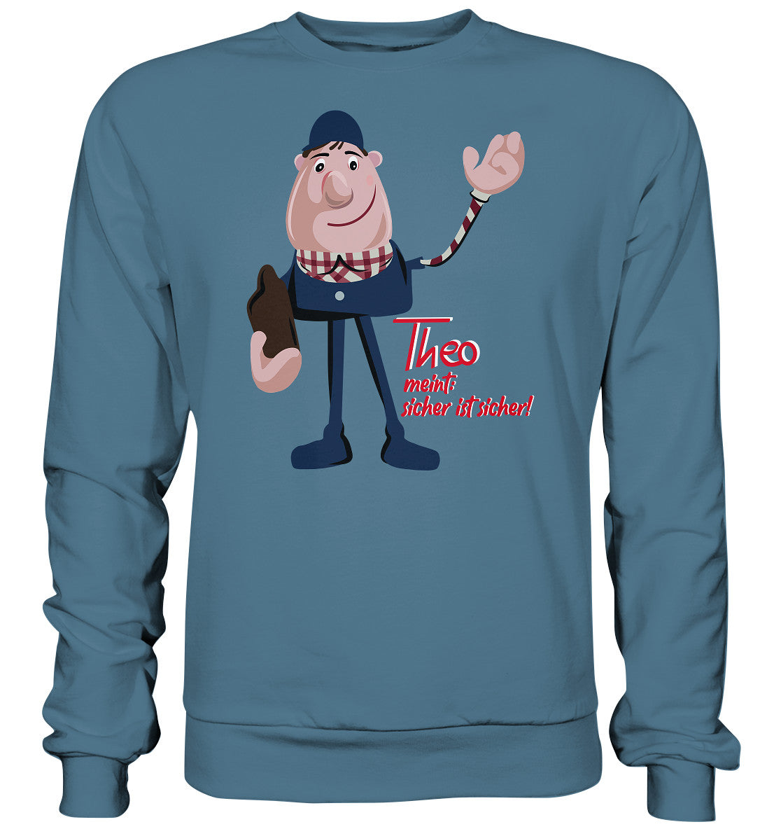 DDR Ostalgie Pullover Unisex • ARBEITSSCHUTZ THEO - SICHER IST SICHER