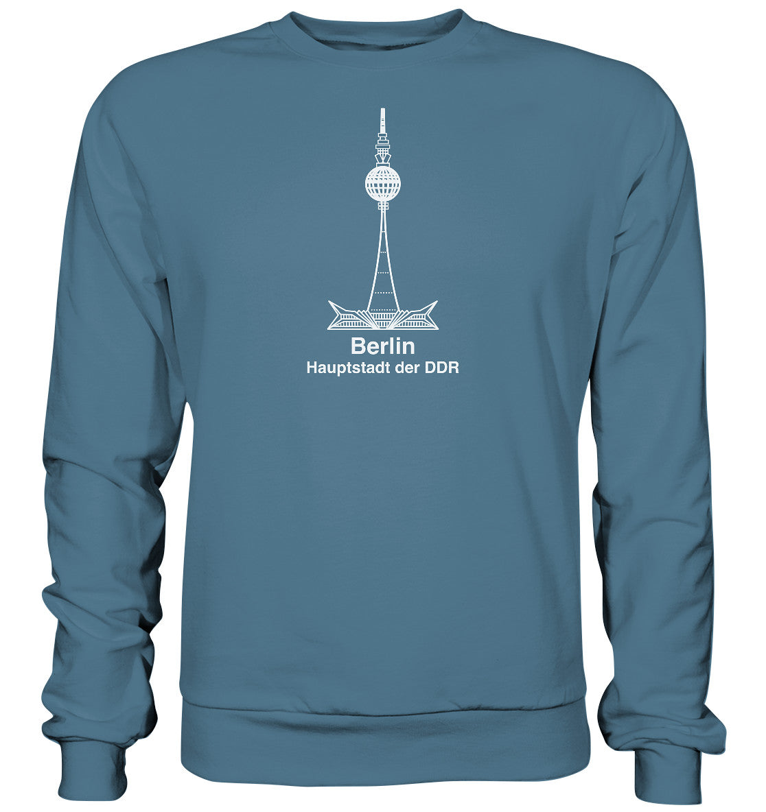 DDR Ostalgie Pullover Unisex • BERLIN - FERNSEHTURM - ORIGINAL WIMPEL