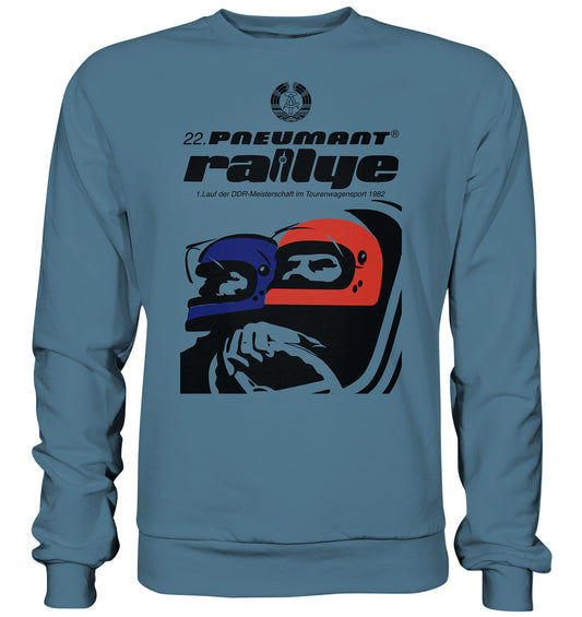 DDR Ostalgie Pullover Unisex • 22. PNEUMANT RALLYE 1982 (ORIGINAL DDR-PLAKAT)