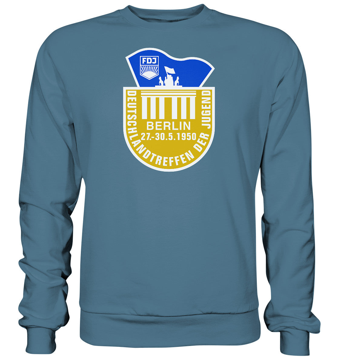 DDR Ostalgie Pullover Unisex • FDJ DEUTSCHLANDTREFFEN DER JUGEND - BERLIN 1950