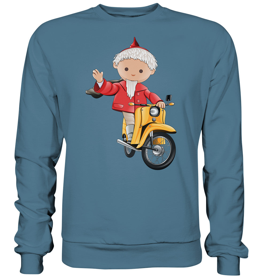 DDR Ostalgie Pullover Unisex • UNSER SANDMÄNNCHEN - AUF DER SCHWALBE - ROT (PU-137, 1973)