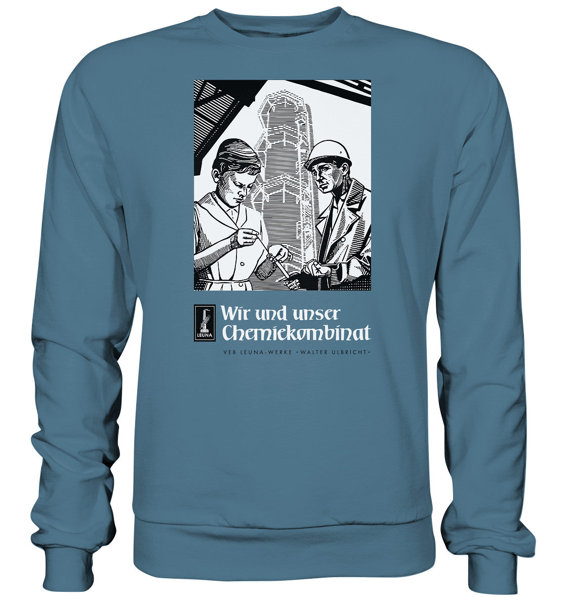 DDR Ostalgie Pullover Unisex • LEUNA WERKE WALTER ULBRICHT