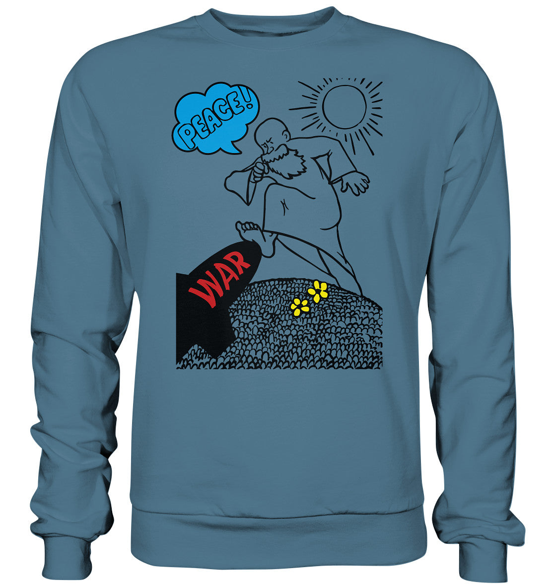 DDR Ostalgie Pullover Unisex • PEACE & WAR (ORIGINAL DDR-PLAKAT)
