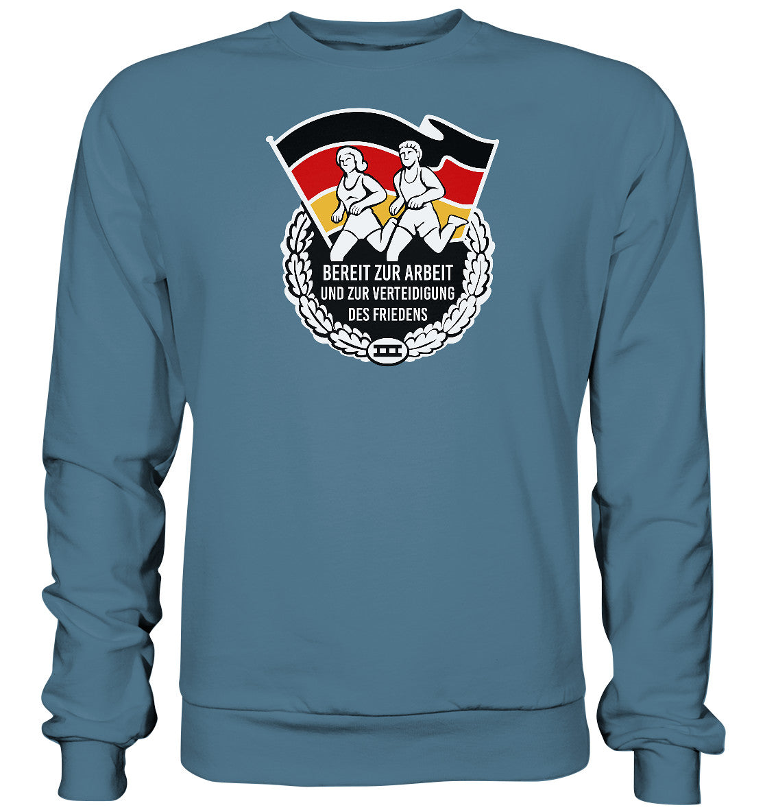 DDR Ostalgie Pullover Unisex • ORDEN - BEREIT ZUR ARBEIT UND ZUR VERTEIDIGUNG