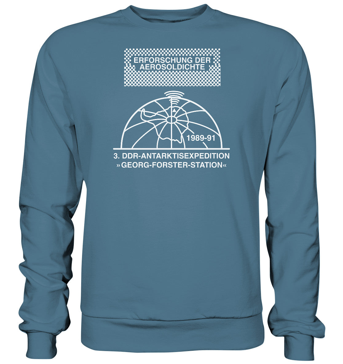 DDR Ostalgie Pullover Unisex • ANTARKTISEXPEDITION, ERFORSCHUNG DER AEROSOLDICHTE