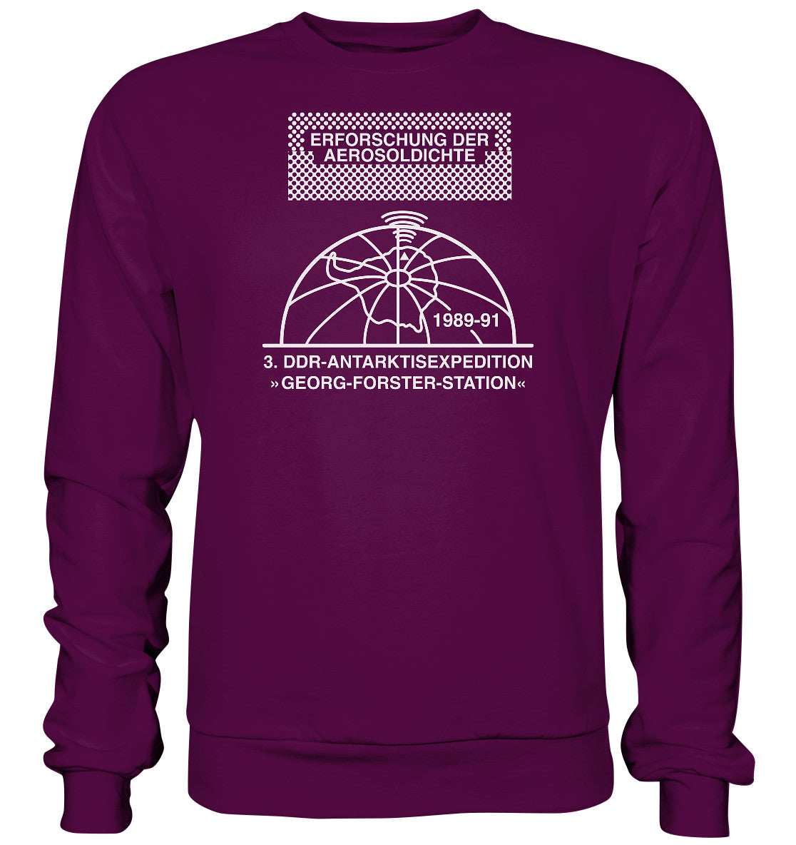DDR Ostalgie Pullover Unisex • ANTARKTISEXPEDITION, ERFORSCHUNG DER AEROSOLDICHTE